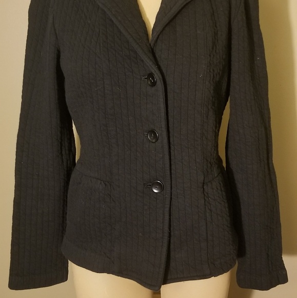 Black Cold Water Creek Button-Down Blazer - Picture 4 of 4